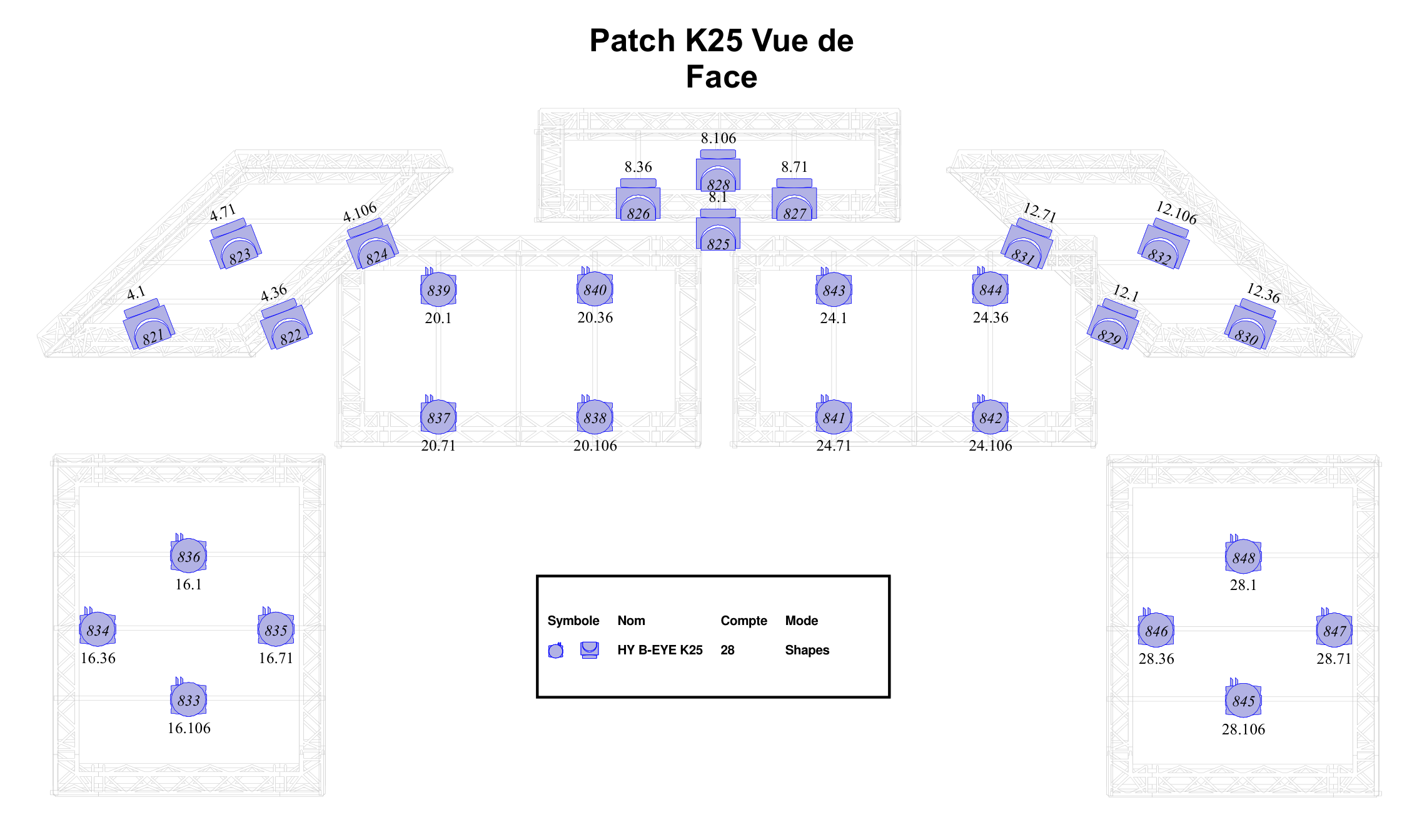 Patch K25 en vue de face